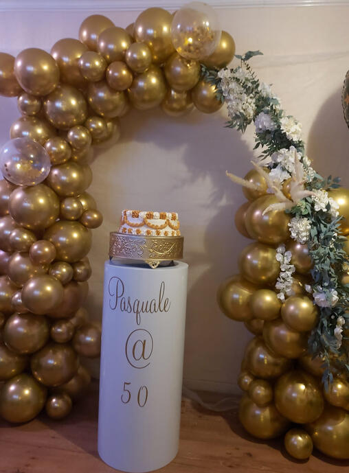 Golden balloons for a birthday party π